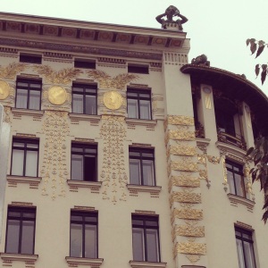 Otto Wagner building adorned with Laurel leaves